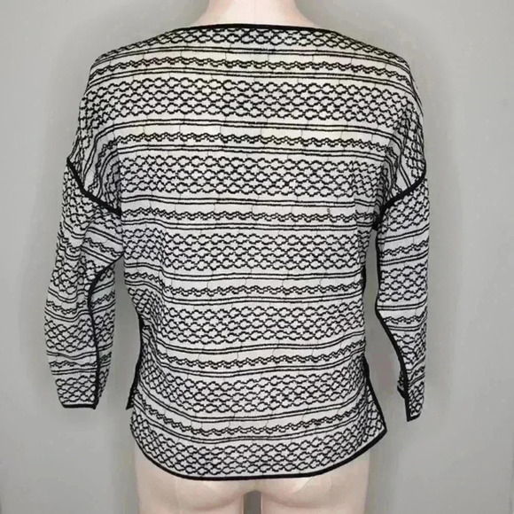 Madewell Womens Tidal Wave Pullover Front Pocket Embroidered Sweater Size Small - Picture 6 of 9